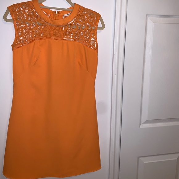 Orange Dress with Lace Detailing - Picture 3 of 11
